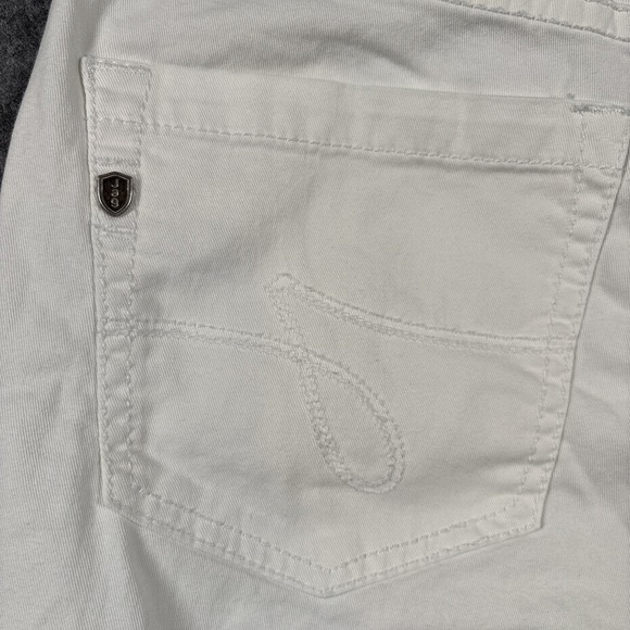 Jag Jeans Womens Size 8 (Fits 30x22) White Jeans Classic Fit Stretch Crop - Picture 8 of 14